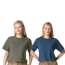 EG PRO Women T Shirt  Fine Jersey Boxy Cropped Tee Short Sleeve Plain - 2 Pack