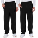 EG PRO Men Sweatpants Jogger Pants 2-Pack with Pockets Open Bottom
