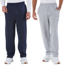 EG PRO Men Sweatpants Jogger Pants 2-Pack with Pockets Open Bottom