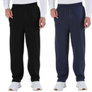 EG PRO Men Sweatpants Jogger Pants 2-Pack with Pockets Open Bottom