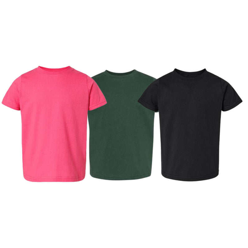 EG PRO Kids Baby Toddler Tees T Shirts Fine Jersey - 3 Pack 2T - 6T