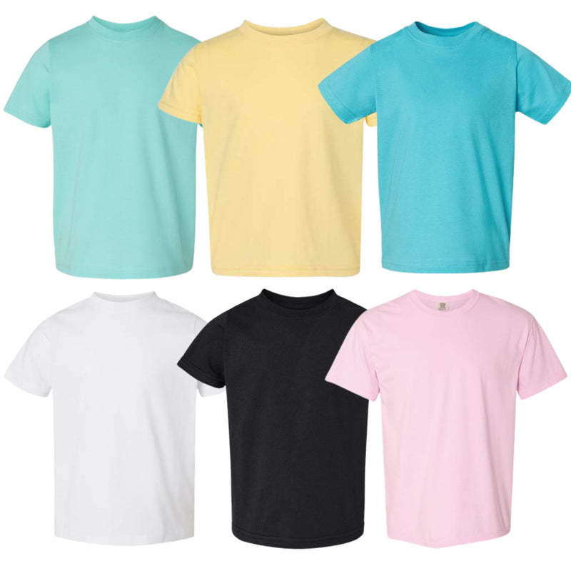 EG PRO Toddler Kids Fine Jersey Tee - 6 Pack Shirts for Child 2T - 6T