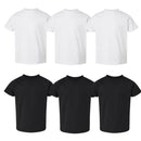 EG PRO Toddler Kids Fine Jersey Tee - 6 Pack Shirts for Child 2T - 6T
