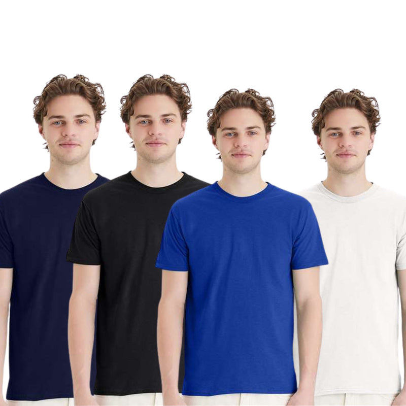 EG PRO Mens T Shirts Tees Undershirts Durable Slim Fit - 4 Pack