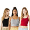 EG PRO Women Micro Rib Tank Spaghetti Strap Tank Top Women - 3 Pack