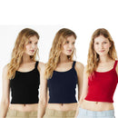 EG PRO Women Micro Rib Tank Spaghetti Strap Tank Top Women - 3 Pack