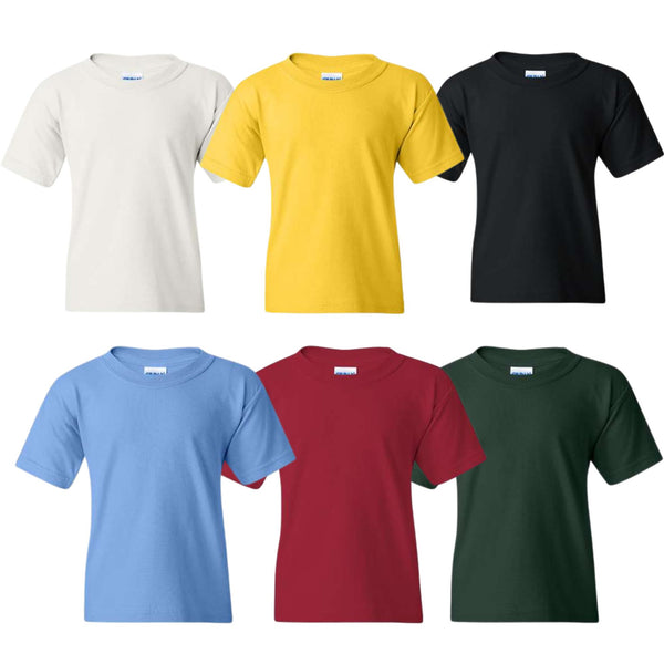 EG PRO Youth T Shirts Boy Girl T Shirts Cotton Plain 6-Pack