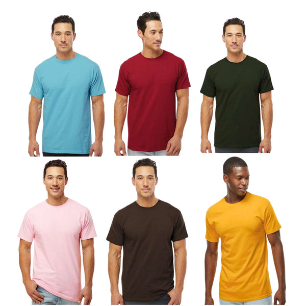 EG PRO Men's Gold Soft Touch Athletic Tops Undershirts Gym T Shirts 6-Pack