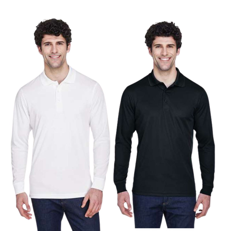 EG PRO Men Polo Pique Shirt Long Sleeve Pinnacle Performance - 2 Pack