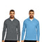 EG PRO 2 Pack Men Pullover Quarter Zip Performance Long Sleeve Shirt