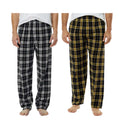 EG PRO 2-Pack Men’s Flannel Pajama Pants – Soft Warm Plaid Lounge Sleepwear with Drawstring Waist & Pockets