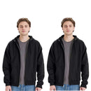 EG PRO Men Hoodies Full Zip Hooded Sweatshirts Ultimate Cotton 2-Pack