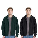 EG PRO Men Hoodies Full Zip Hooded Sweatshirts Ultimate Cotton 2-Pack