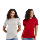 Hanes Beefy-T Women T Shirt Tees Short Sleeve 2-Pack Upto 5XL Sizes Available