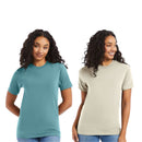 Hanes Beefy-T Women T Shirt Tees Short Sleeve 2-Pack Upto 5XL Sizes Available