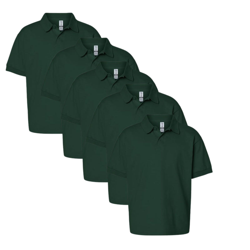 EG PRO Kids Young Boys Girls School Uniform Polo Shirts Back to School - 5 Pack