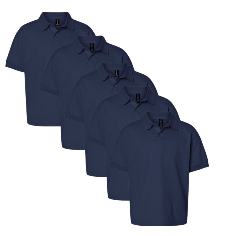 EG PRO Kids Young Boys Girls School Uniform Polo Shirts Back to School - 5 Pack