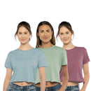 Next Level Women T Shirt Festival Crop Top 3-Pack Premium