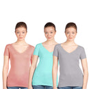 Next Level Women T Shirt V Neck 3-Pack  Ideal Short Sleeve More Comfort