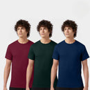 3 Pack of Men T Shirts by Champion Classy & Casual Cardinal/DarkGreen/NightBlue