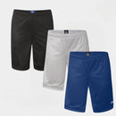 Champion Mesh Shorts with Pockets 3-Pack 9” Inseam Unisex Athletic Gym Basketball Shorts Lightweight Breathable