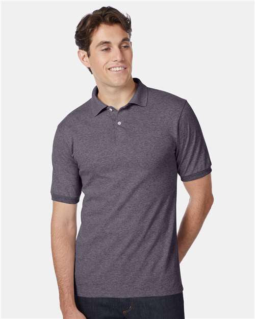 Hanes Men Polo Jersey Ecosmart Moisture Wicking