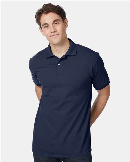 Hanes Men Polo Jersey Ecosmart Moisture Wicking