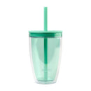 Cool Gear Oasis 14 Oz Straw Tumbler BPA Free Double Wall Reusable Cup Lid