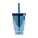 Cool Gear Oasis 14 Oz Straw Tumbler BPA Free Double Wall Reusable Cup Lid