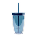 Cool Gear Oasis 14 Oz Straw Tumbler BPA Free Double Wall Reusable Cup Lid