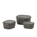 Silicone Food Storage Containers Set of 3 6.7 10 20 Oz Meal Prep Boxes