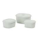 Silicone Food Storage Containers Set of 3 6.7 10 20 Oz Meal Prep Boxes