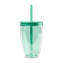 Cool Gear Oasis 14 Oz Straw Tumbler BPA Free Double Wall Reusable Cup Lid