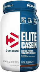 Dymatize Elite Casein 2lb 100% Micellar Casein Rich Chocolate 25 Servings New