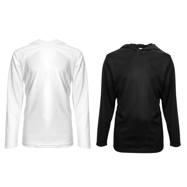EG PRO  Women Hooded Tee Basic Training  L/S (Set-In Sleeves) - Moisture Wicking - 2 Pack