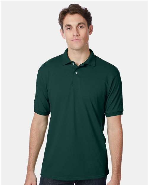 Hanes Men Polo Jersey Ecosmart Moisture Wicking