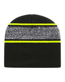 CAP AMERICA - USA-Made Variegated Striped Beanie - RKV9