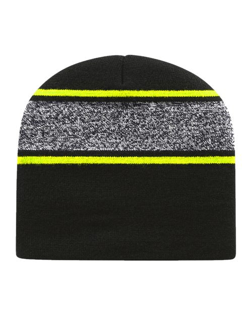 CAP AMERICA - USA-Made Variegated Striped Beanie - RKV9