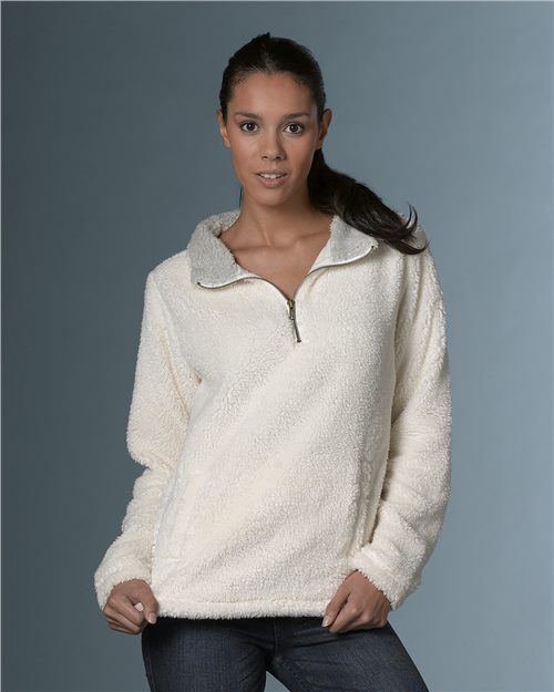 MV Sport - Women's Addison Faux Sherpa Quarter-Zip Pullover - W18133