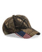 Outdoor Cap - Camo with Flag Visor Cap - CWF305