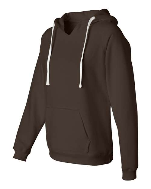 J. America - Women's Sueded V-Neck Hooded Sweatshirt - 8836