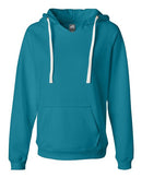 J. America - Women's Sueded V-Neck Hooded Sweatshirt - 8836