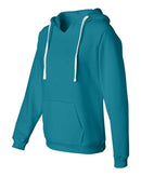 J. America - Women's Sueded V-Neck Hooded Sweatshirt - 8836