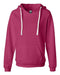 J. America - Women's Sueded V-Neck Hooded Sweatshirt - 8836