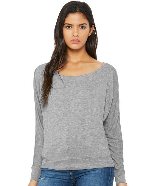 BELLA + CANVAS - Women’s Flowy Off Shoulder Long Sleeve Tee - 8850