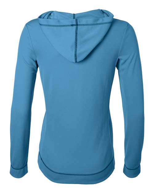 All Sport - Women's Long Sleeve Half-Zip Hooded Pullover - W3002