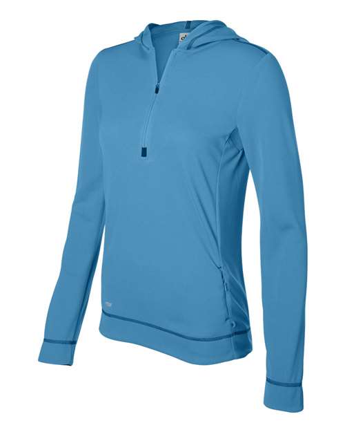 All Sport - Women's Long Sleeve Half-Zip Hooded Pullover - W3002