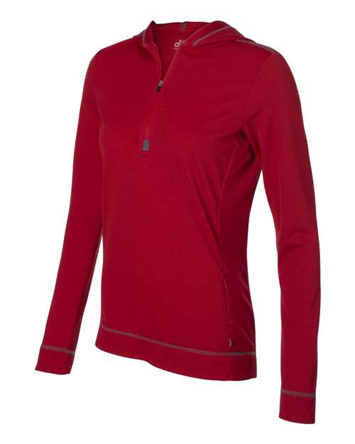 All Sport - Women's Long Sleeve Half-Zip Hooded Pullover - W3002