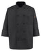 Chef Designs - Black Knot Button Chef Coat - 0427