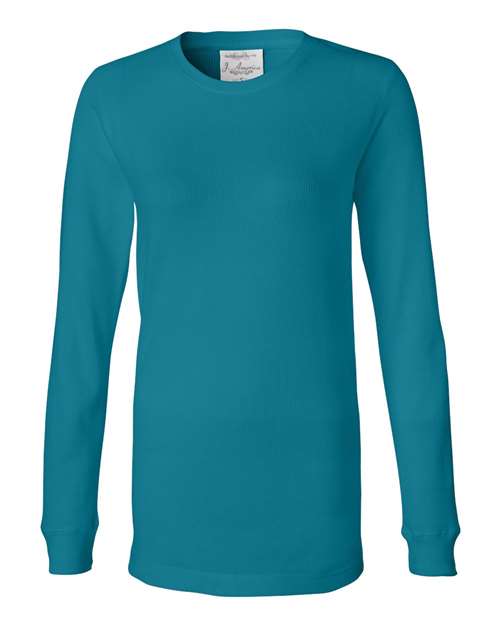 J. America - Women's Cortney Long Sleeve Thermal T-Shirt - 8234